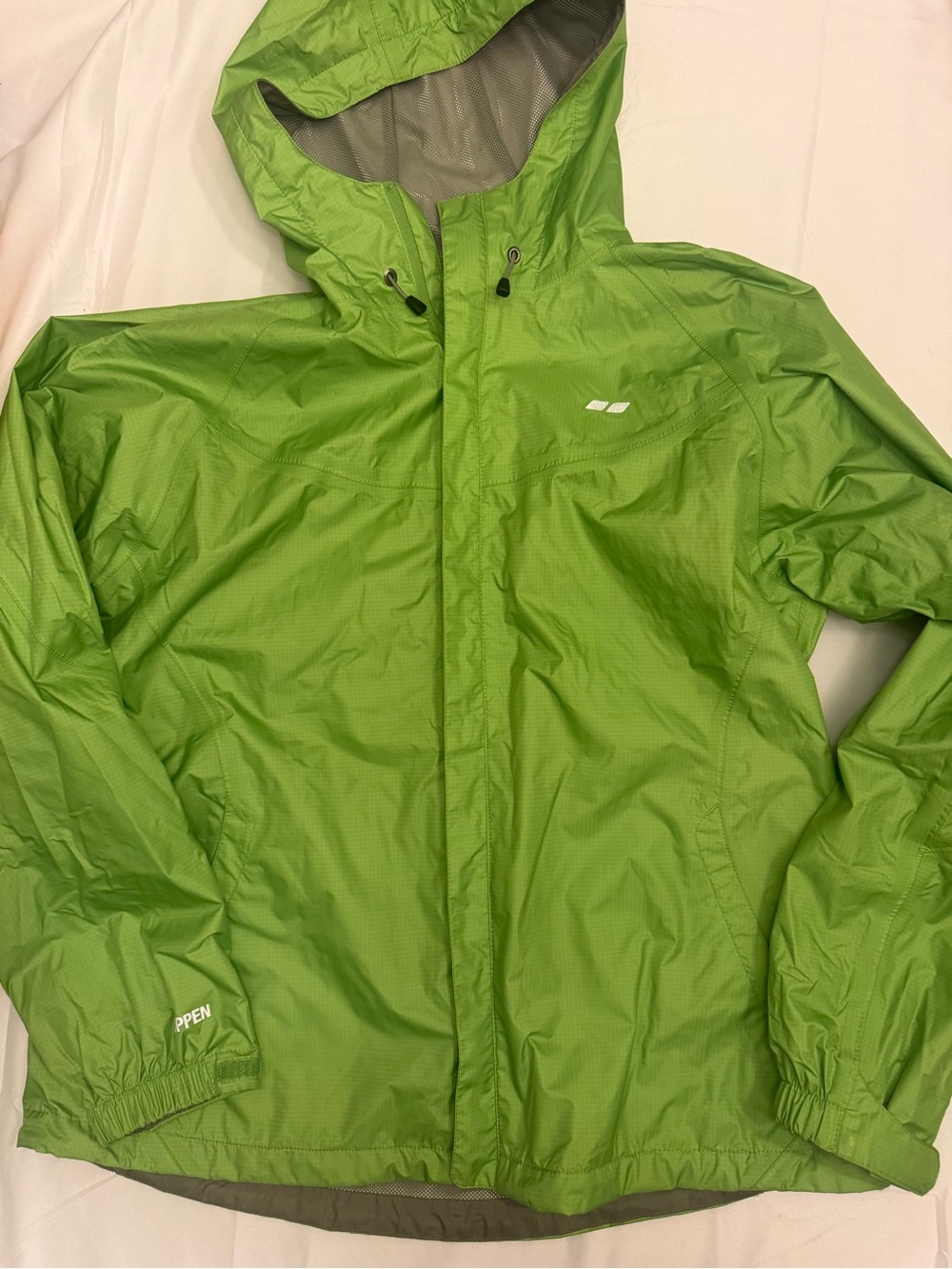 Koppen Bright Lime Green Hooded Rain Jacket